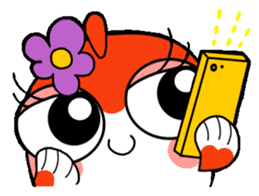 gold fish sticker #75399