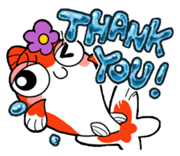 gold fish sticker #75400