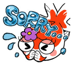 gold fish sticker #75401