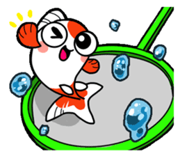 gold fish sticker #75402