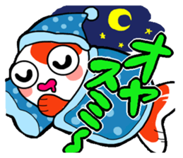 gold fish sticker #75406