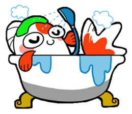 gold fish sticker #75412