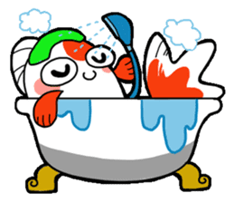 gold fish sticker #75412