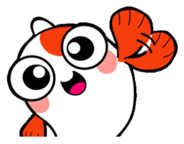 gold fish sticker #75413