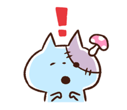 Fear!! Zombie kitten. by kanahei sticker #75894