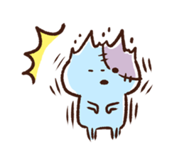 Fear!! Zombie kitten. by kanahei sticker #75900