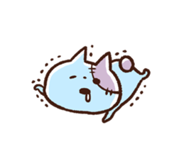 Fear!! Zombie kitten. by kanahei sticker #75904