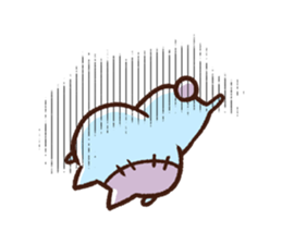 Fear!! Zombie kitten. by kanahei sticker #75905