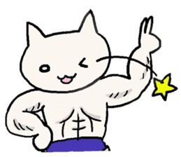 Macho Cat sticker #80285