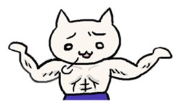 Macho Cat sticker #80286