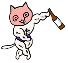 Macho Cat sticker #80308
