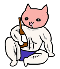 Macho Cat sticker #80309