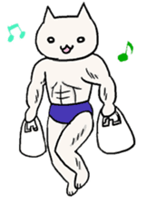 Macho Cat sticker #80311