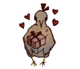 Birds STAMP zwei sticker #81638