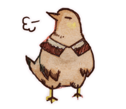 Birds STAMP zwei sticker #81641