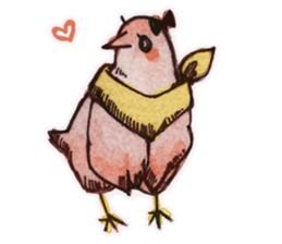 Birds STAMP zwei sticker #81644