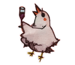 Birds STAMP zwei sticker #81645