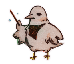 Birds STAMP zwei sticker #81649
