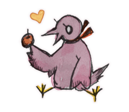 Birds STAMP zwei sticker #81650