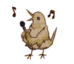 Birds STAMP zwei sticker #81657