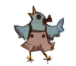 Birds STAMP zwei sticker #81663