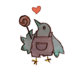 Birds STAMP zwei sticker #81673