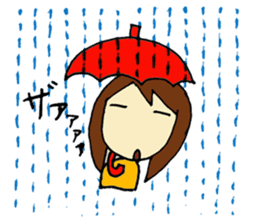 Rain & Shine! Eventful Tsugu-chan, JAPAN sticker #82247