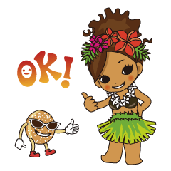 Hula Lehua Hawaiian sticker