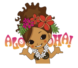 Hula Lehua Hawaiian sticker sticker #83356