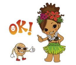 Hula Lehua Hawaiian sticker sticker #83357