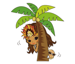 Hula Lehua Hawaiian sticker sticker #83362