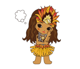 Hula Lehua Hawaiian sticker sticker #83364