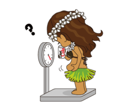 Hula Lehua Hawaiian sticker sticker #83390