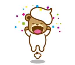 CREAM BABY BEAR sticker #83558