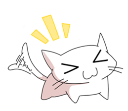 White Cat mew mew mew sticker #83797