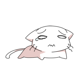 White Cat mew mew mew sticker #83799