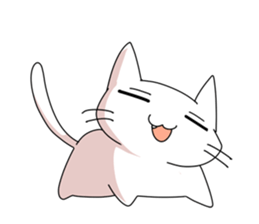 White Cat mew mew mew sticker #83800