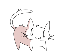 White Cat mew mew mew sticker #83801