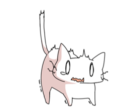 White Cat mew mew mew sticker #83802