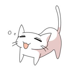 White Cat mew mew mew sticker #83803