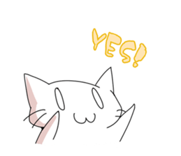 White Cat mew mew mew sticker #83804