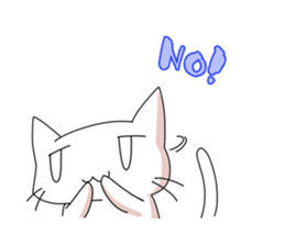 White Cat mew mew mew sticker #83805