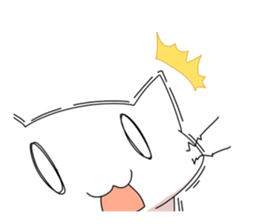 White Cat mew mew mew sticker #83806