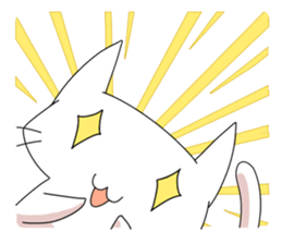 White Cat mew mew mew sticker #83808