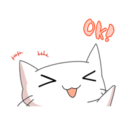 White Cat mew mew mew sticker #83810
