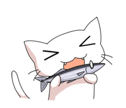 White Cat mew mew mew sticker #83812