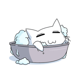 White Cat mew mew mew sticker #83813