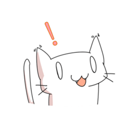White Cat mew mew mew sticker #83814