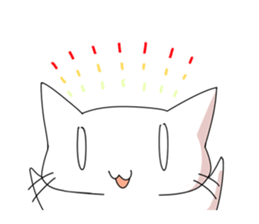 White Cat mew mew mew sticker #83817