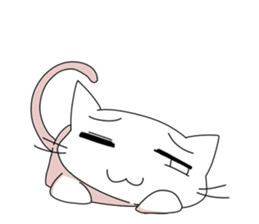 White Cat mew mew mew sticker #83818